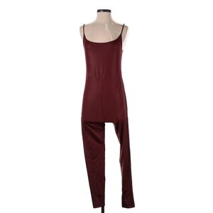 Wild Fable Woman’s Maroon Scoop Neck Jumpsuit Burgundy XL Skinny Leg Cut